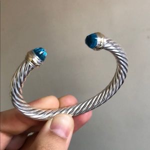 David Yurman Cable Cuff Bracelet Topaz